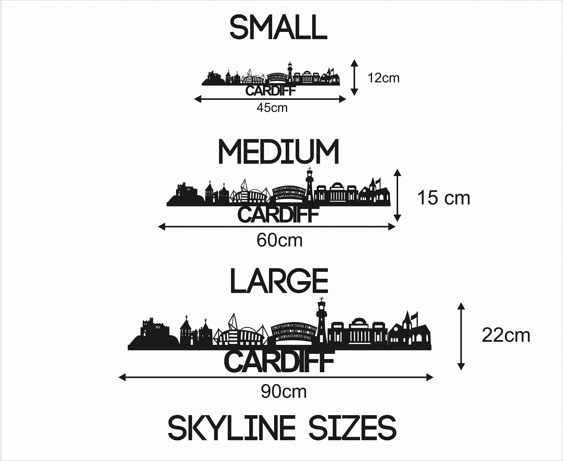 Cardiff Skyline - Cardiff Gift - Skyline Art