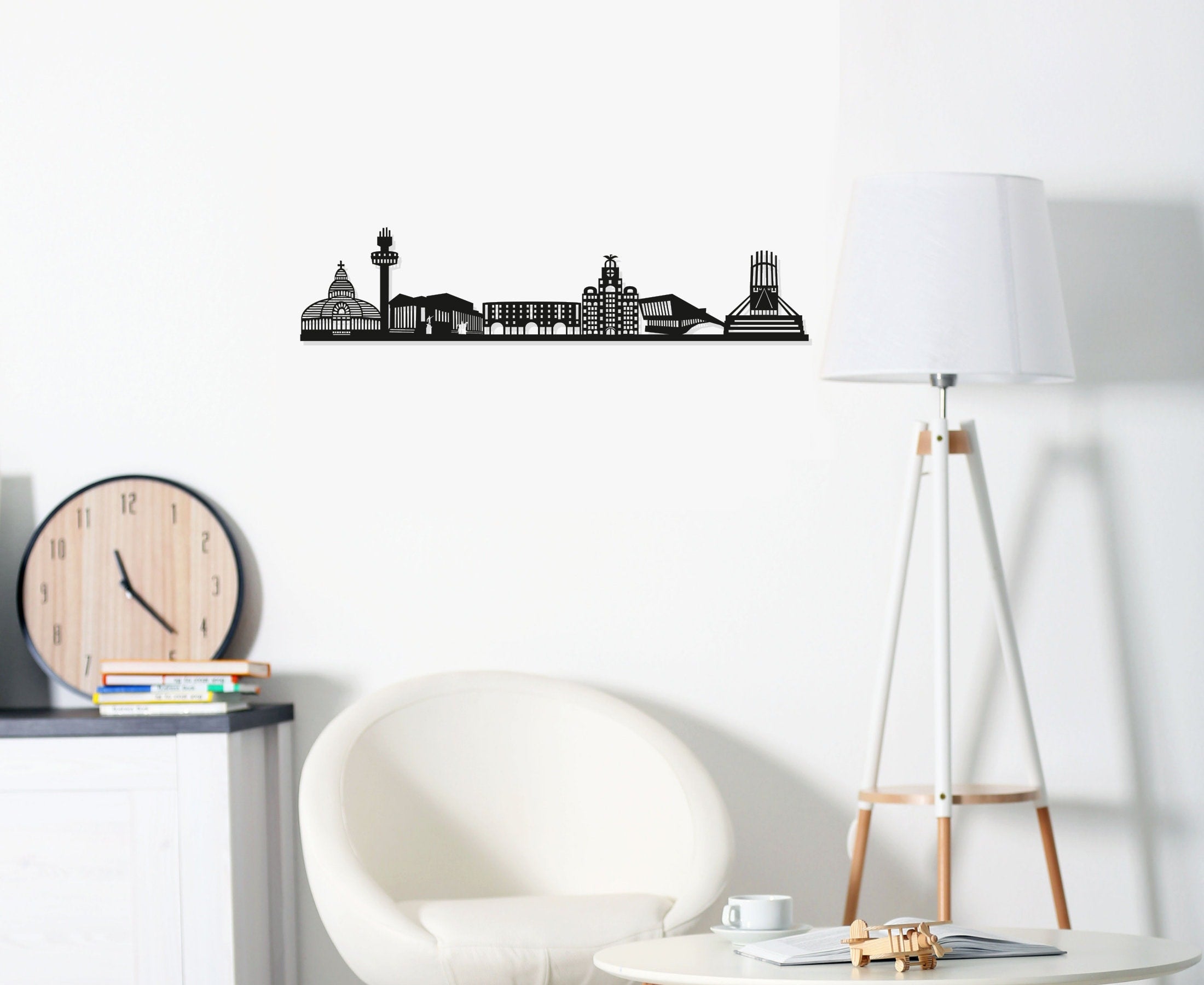 Liverpool Skyline - Liverpool  Gift - Skyline Art