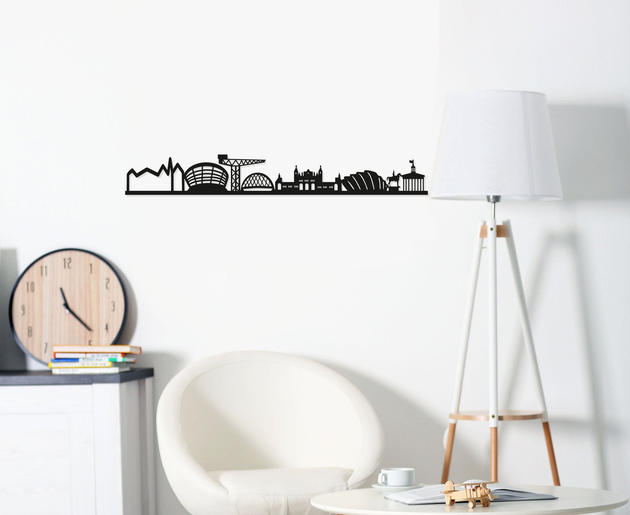 Glasgow Skyline - Glasgow Gift - Skyline Art