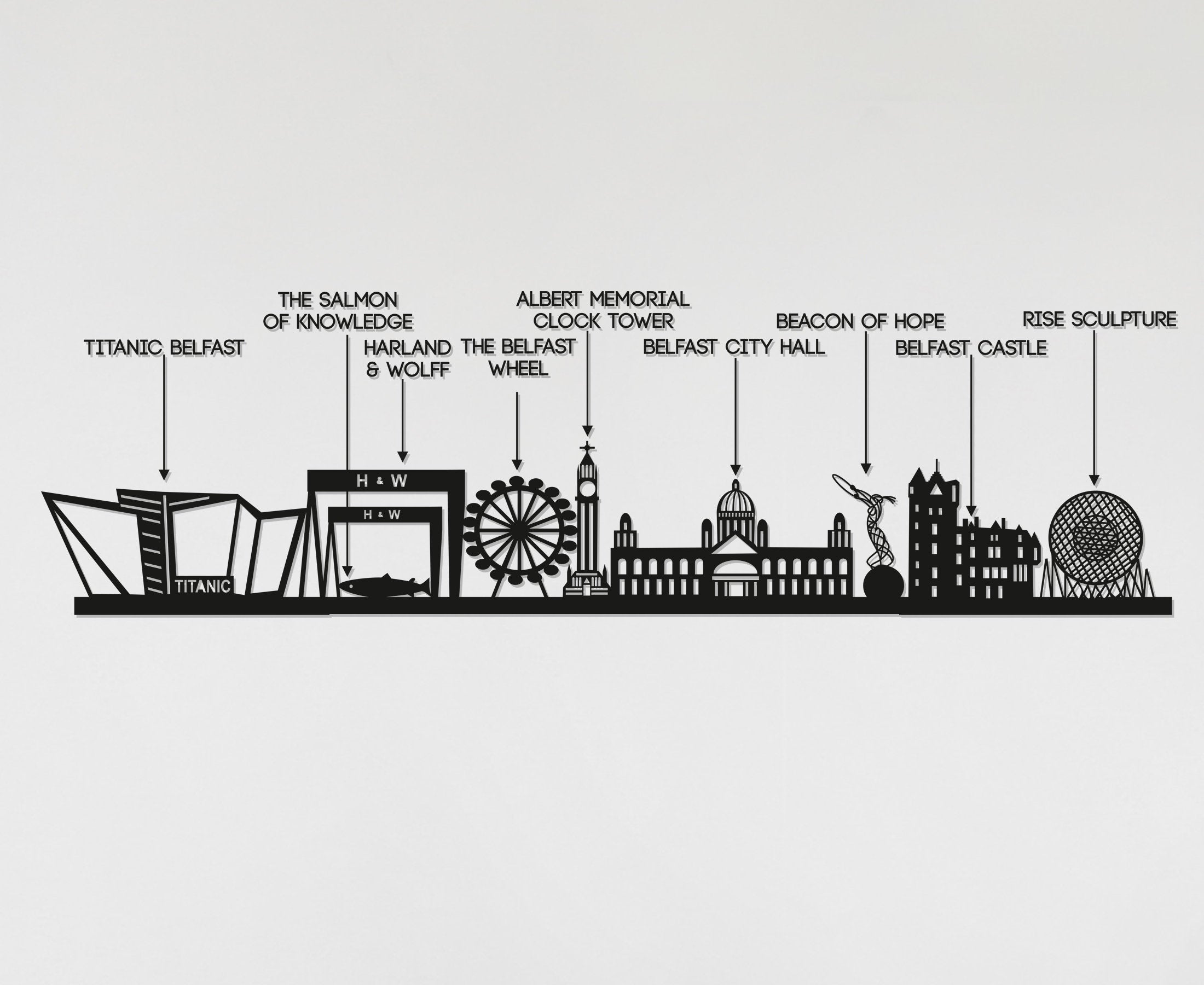 Belfast Skyline - Belfast Gift - Skyline Art