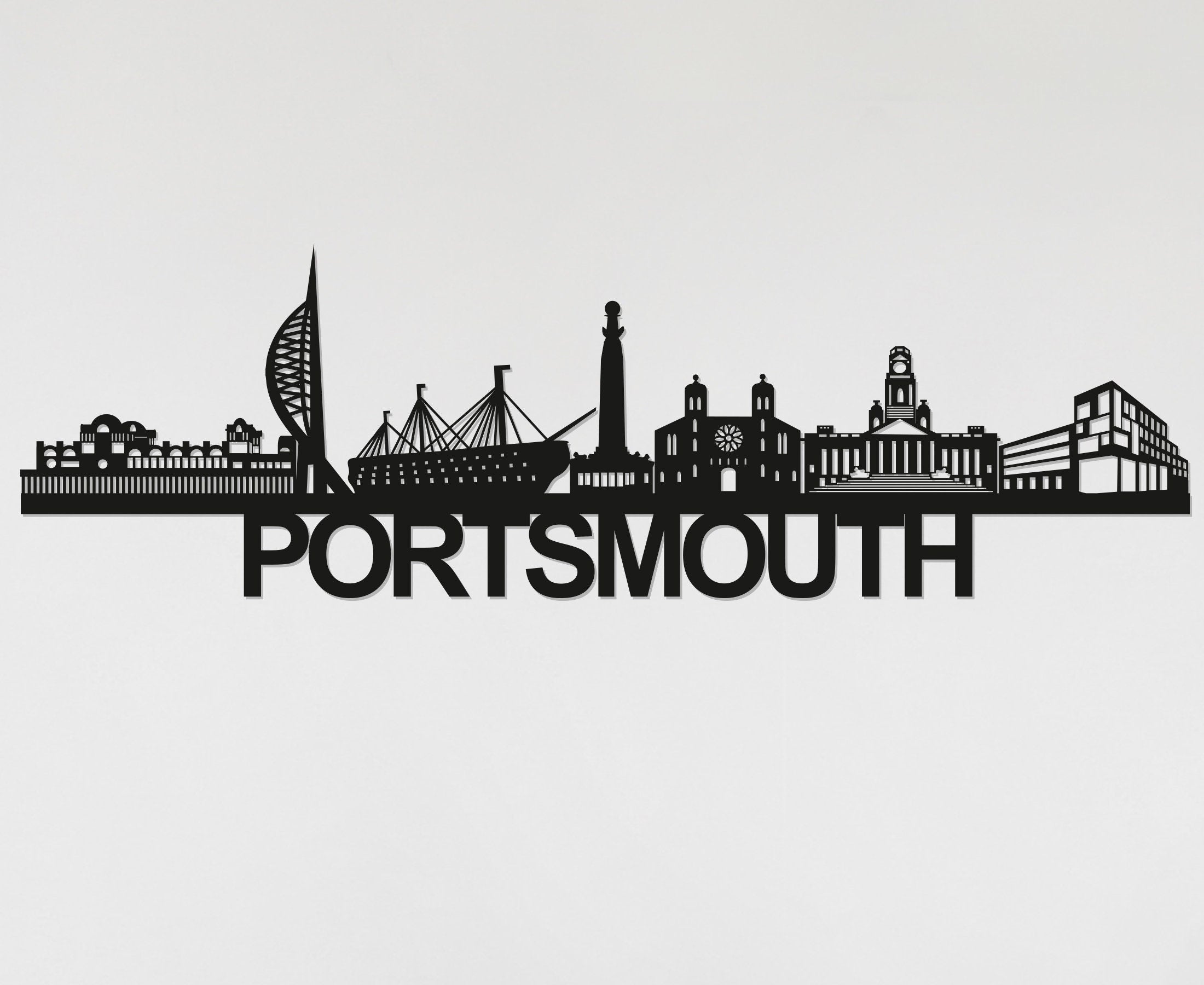 Portsmouth Skyline - Portsmouth Gift - Skyline Art