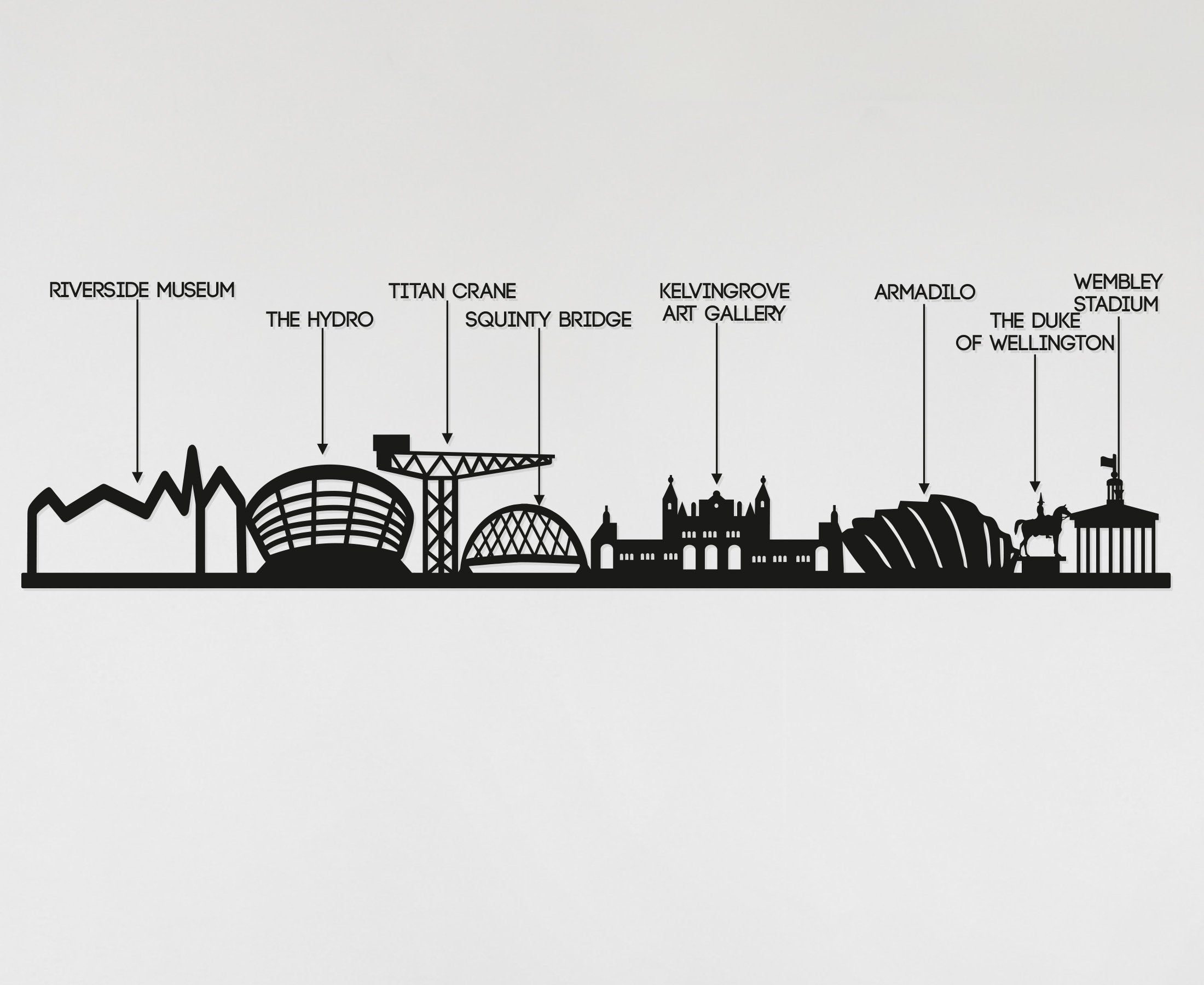 Glasgow Skyline - Glasgow Gift - Skyline Art