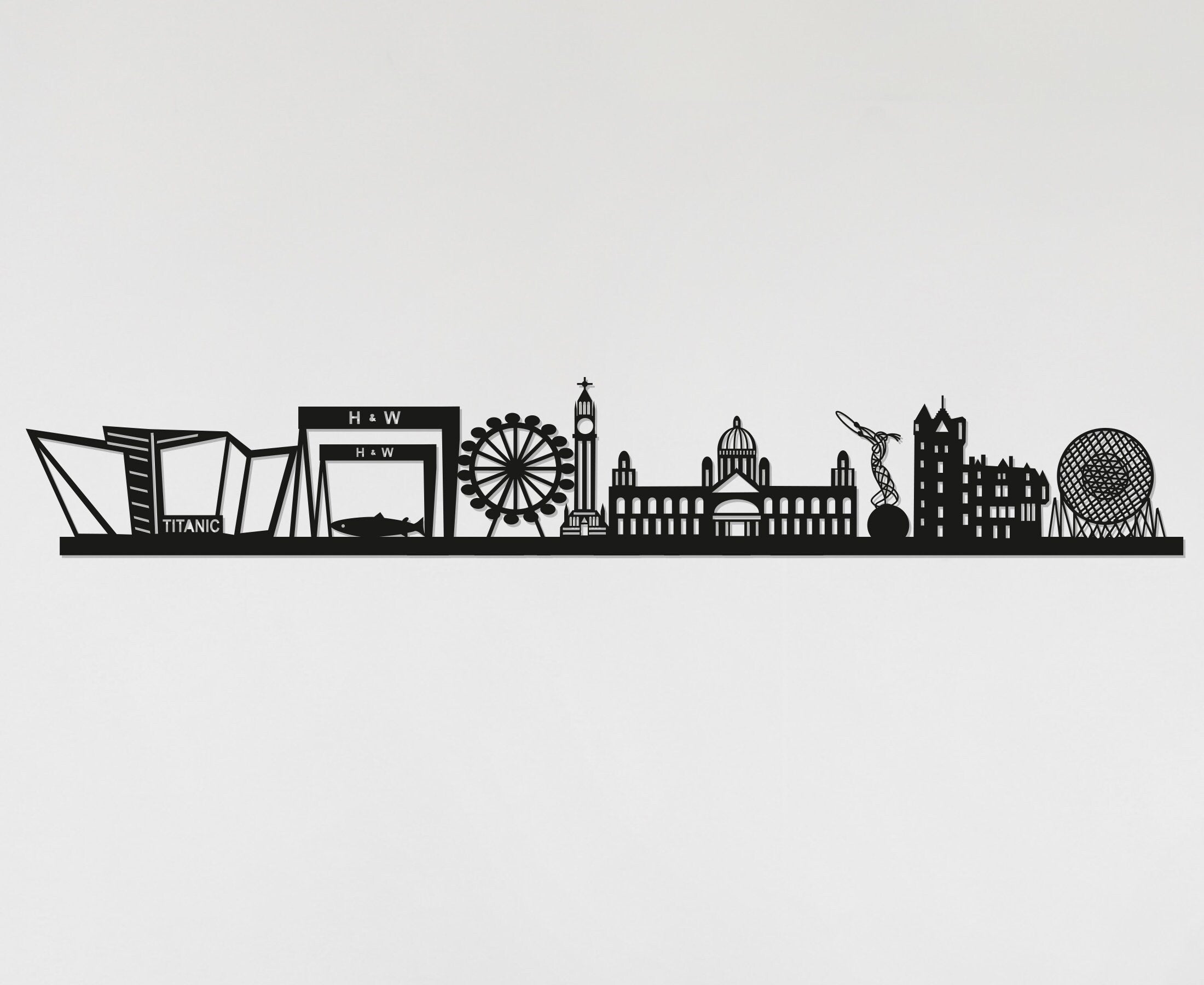 Belfast Skyline - Belfast Gift - Skyline Art