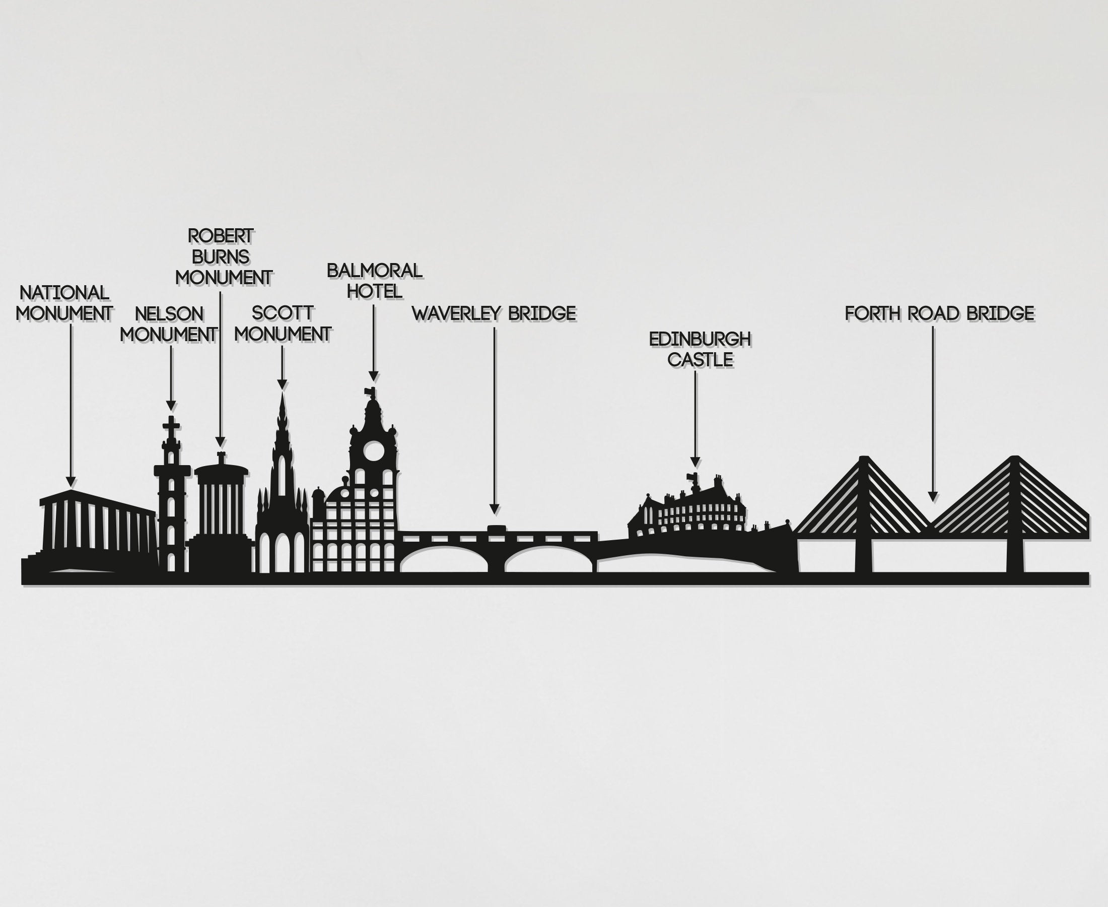 Edinburgh Skyline - Edinburgh Gift - Skyline Art