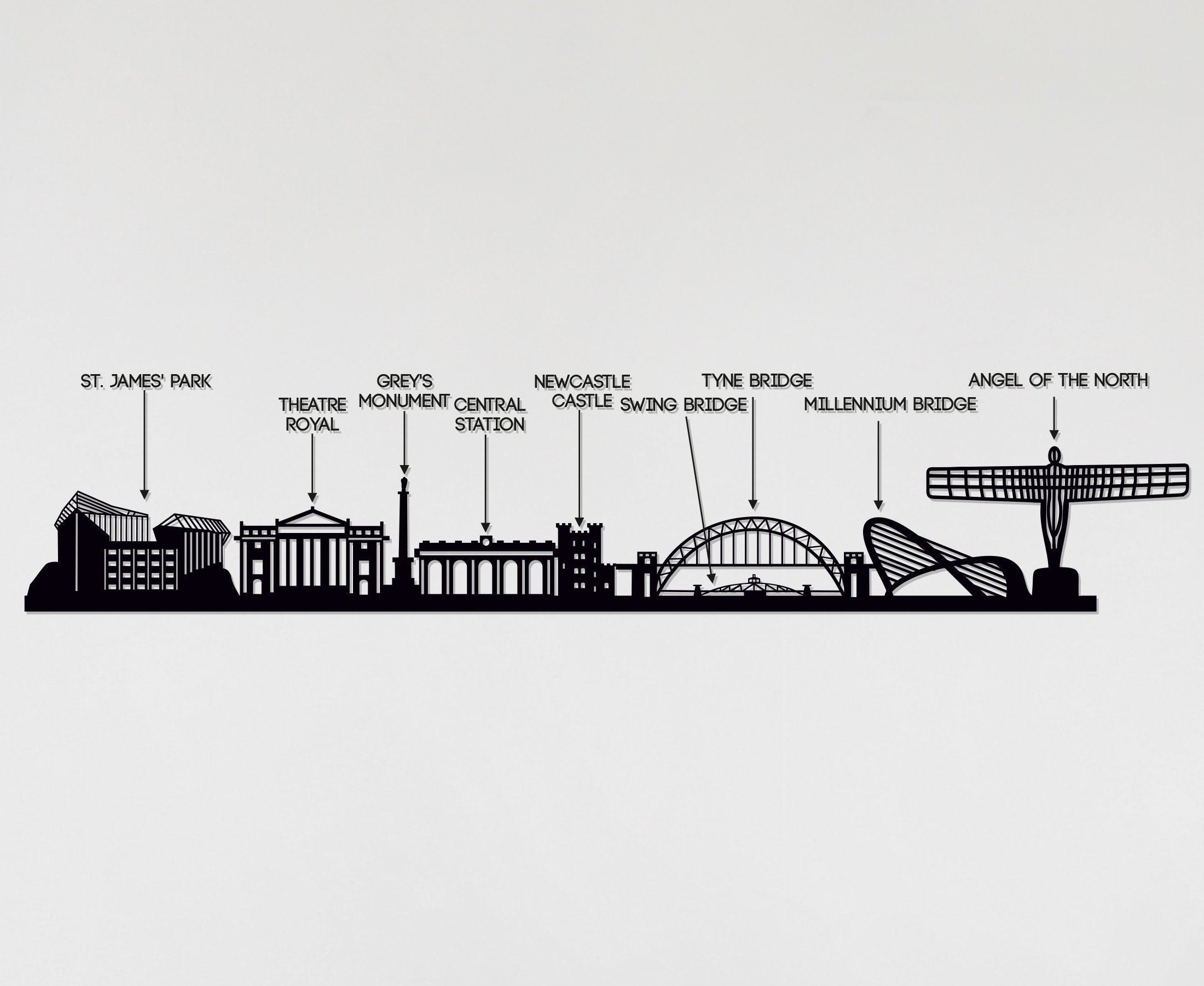 Newcastle Skyline - Newcastle Gift - Skyline Art