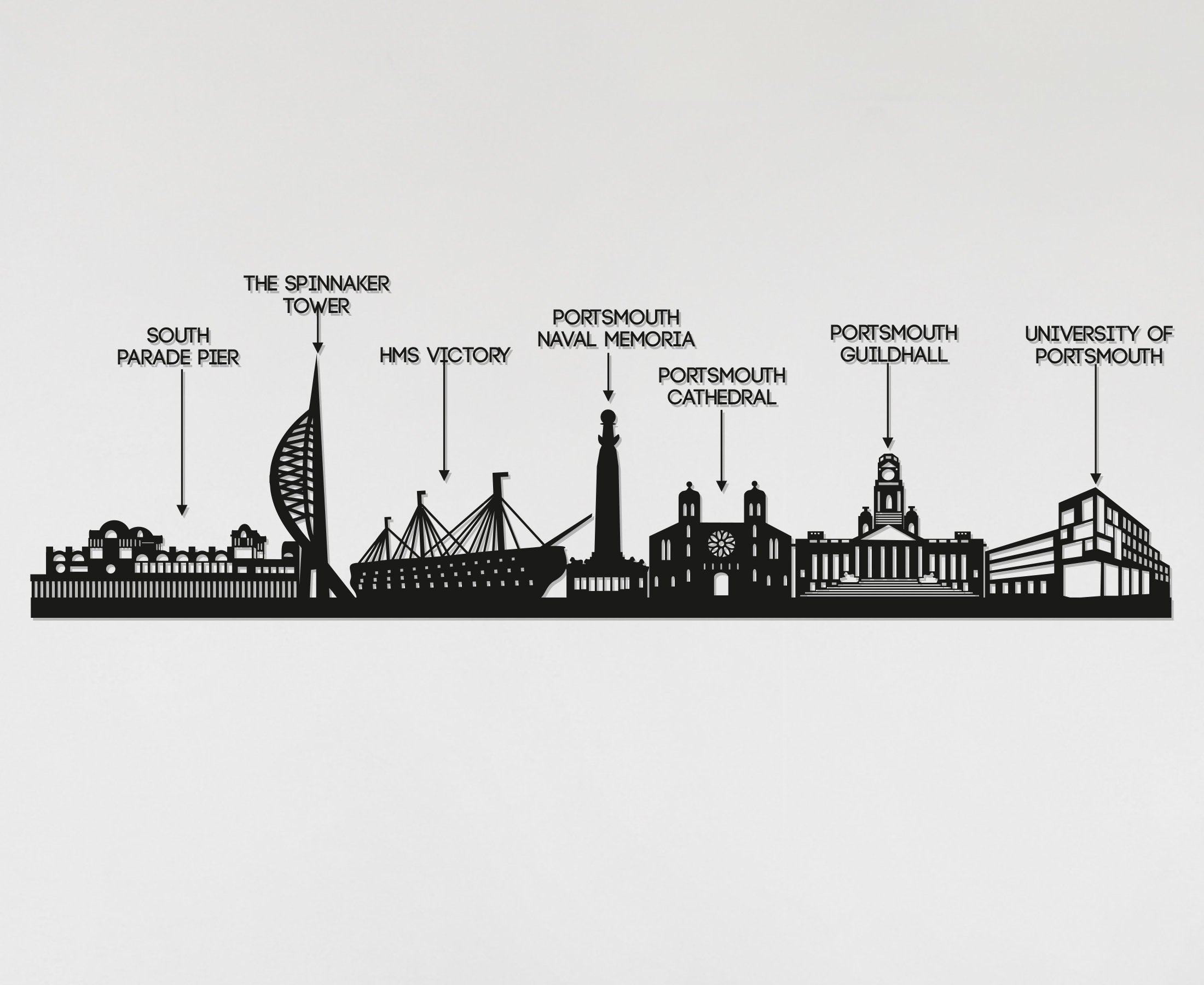 Portsmouth Skyline - Portsmouth Gift - Skyline Art