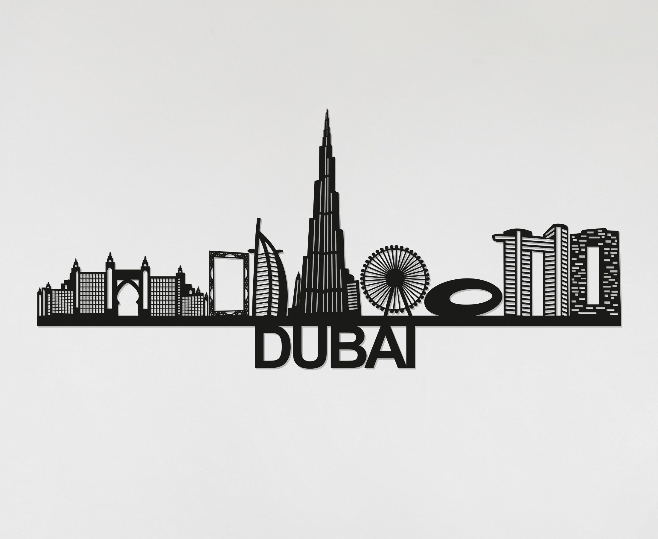 Dubai Skyline - Liverpool Gift - Skyline Art