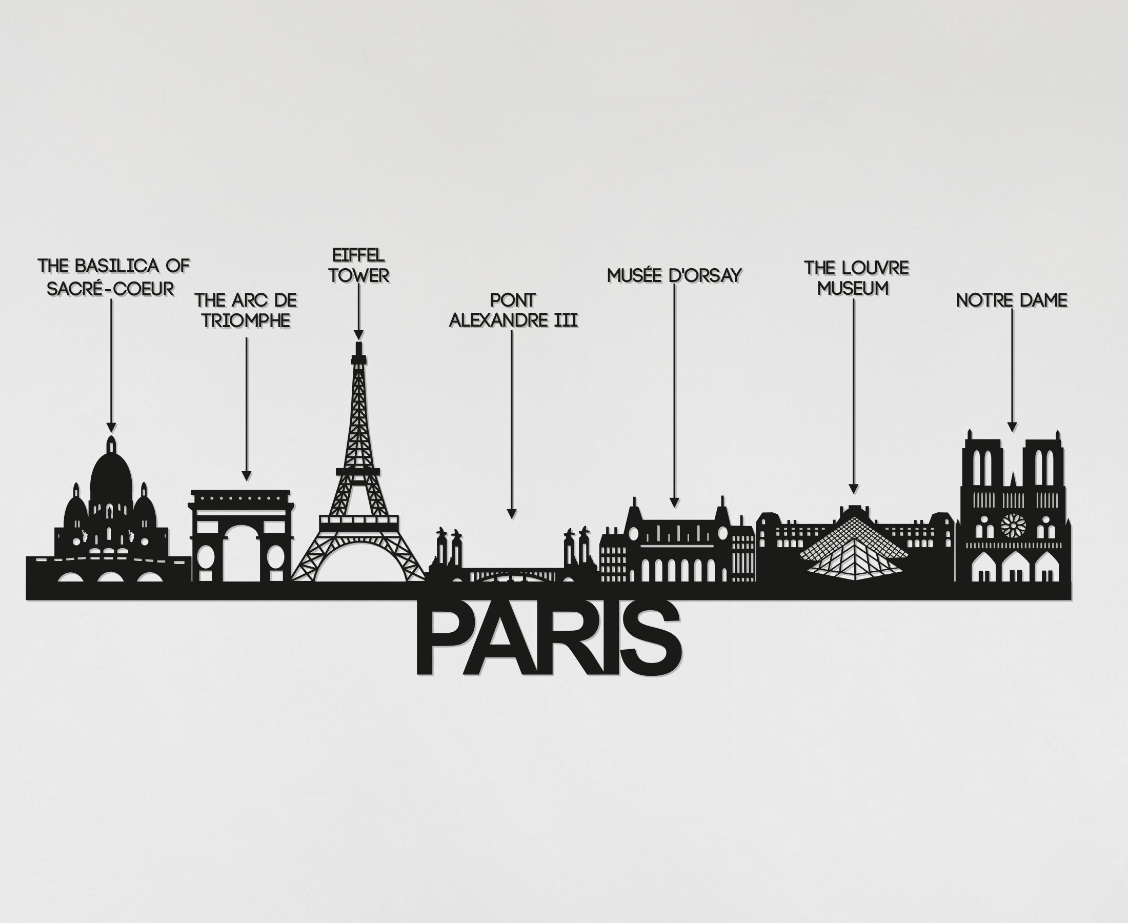 Paris Skyline - Paris Gift - Skyline Art