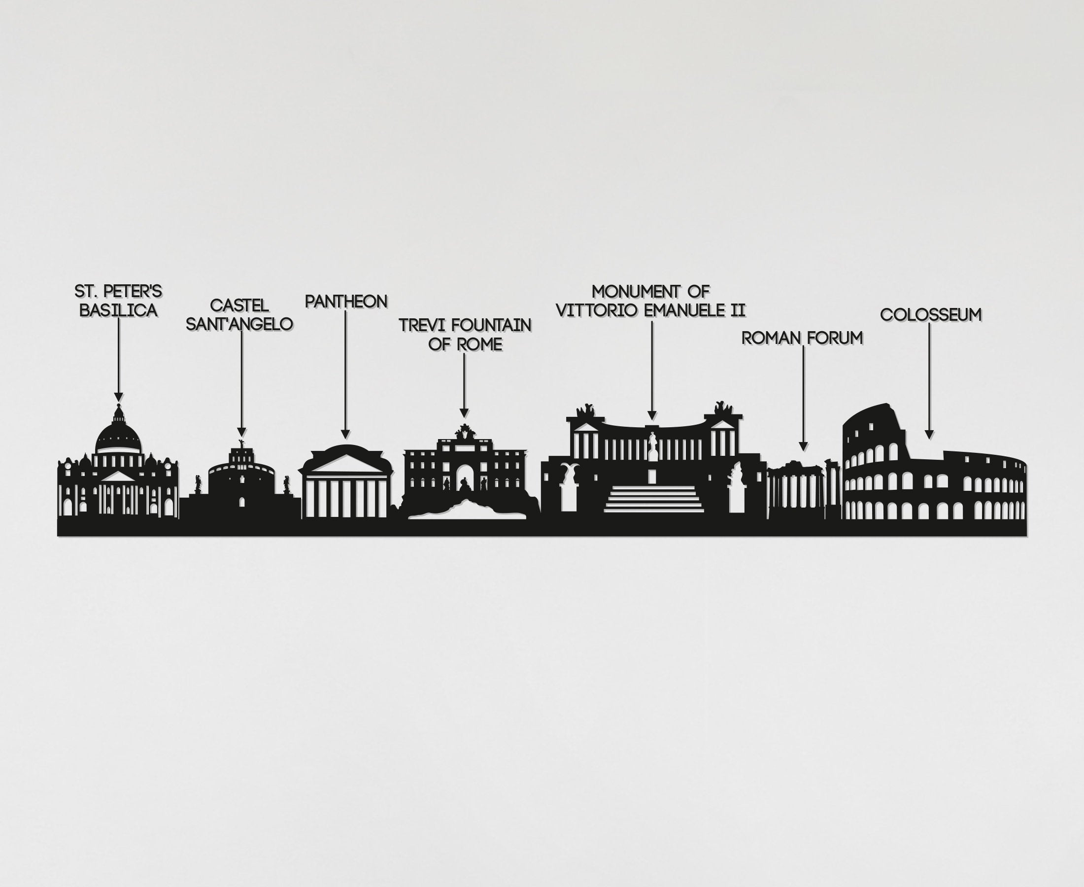 Rome Skyline - Rome Gift - Skyline Art