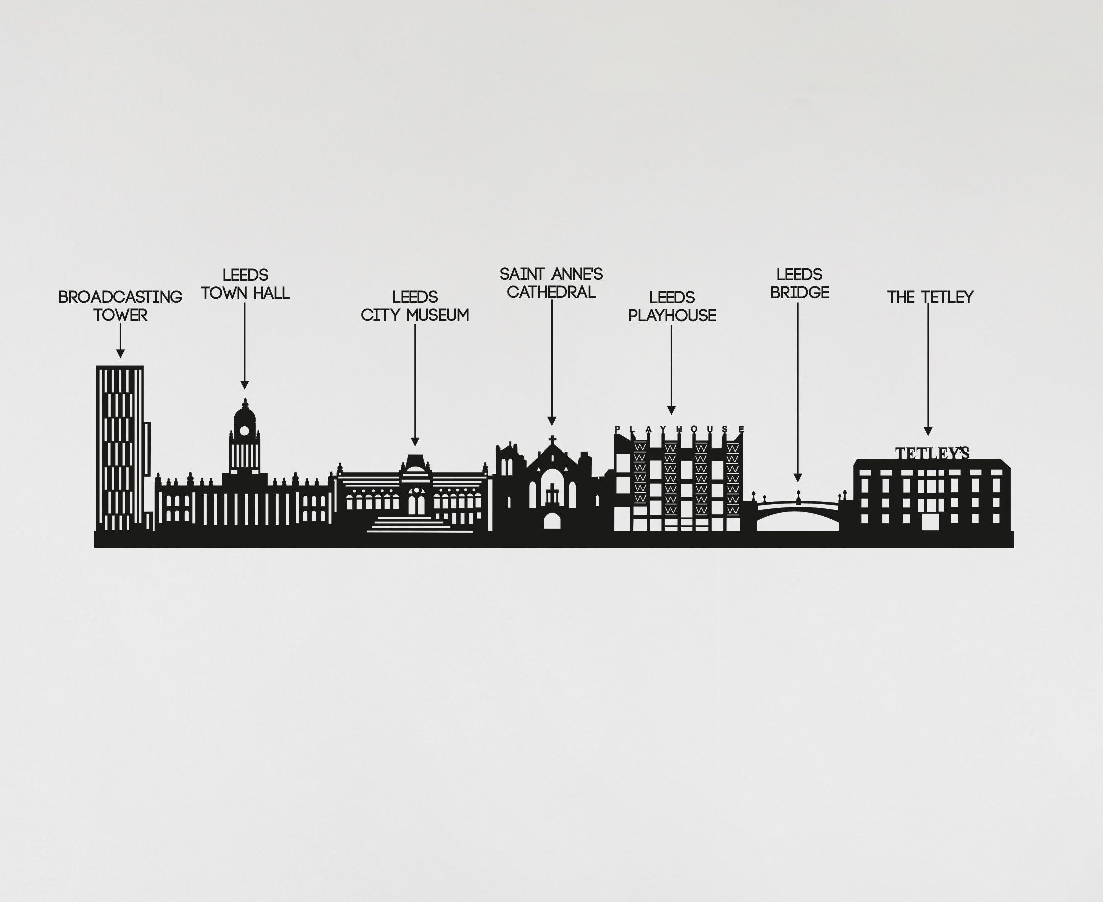 Leeds Skyline - Leeds Gift - Skyline Art - No City Name