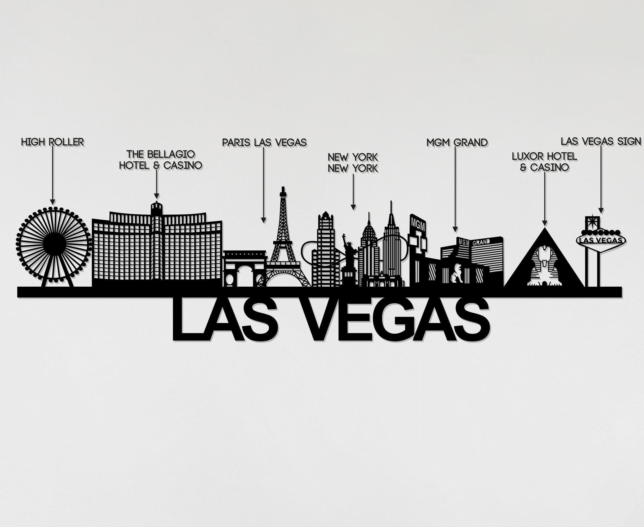 Las Vegas Skyline - Las Vegas Gift - Skyline Art