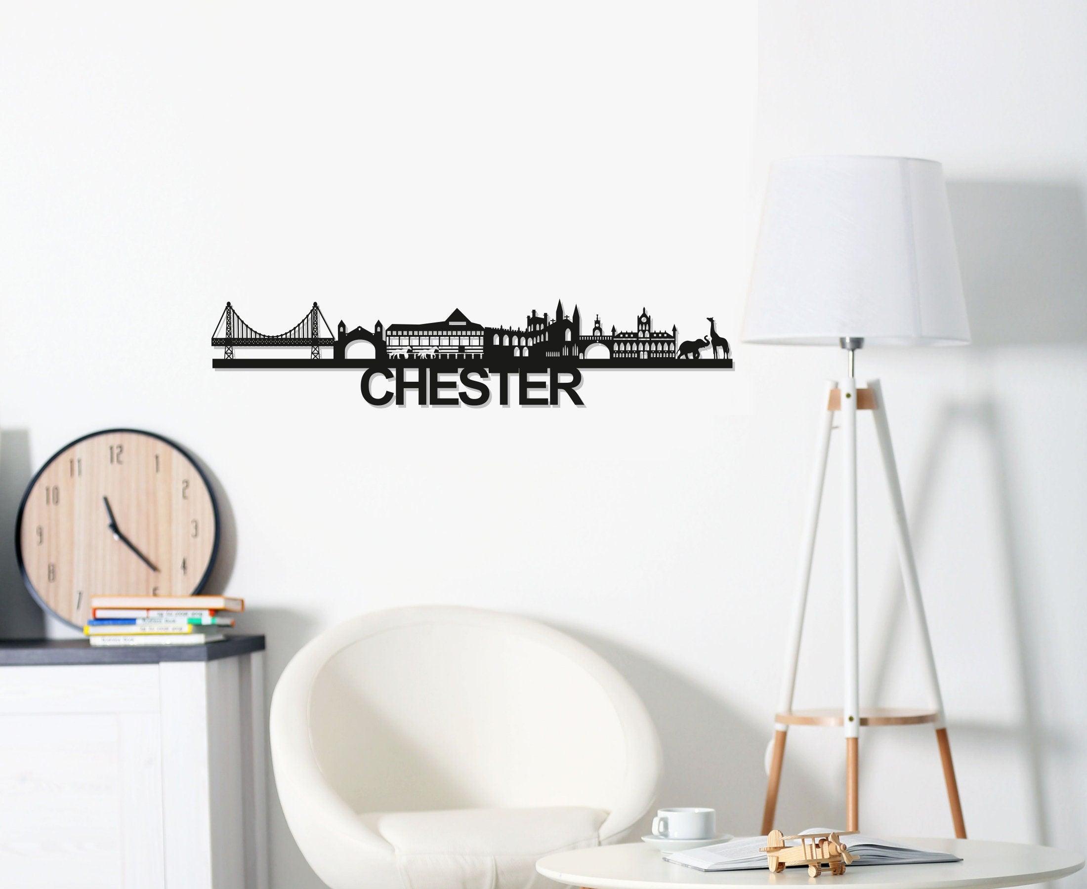 Chester Skyline - Chester Gift - Skyline Art - City Name