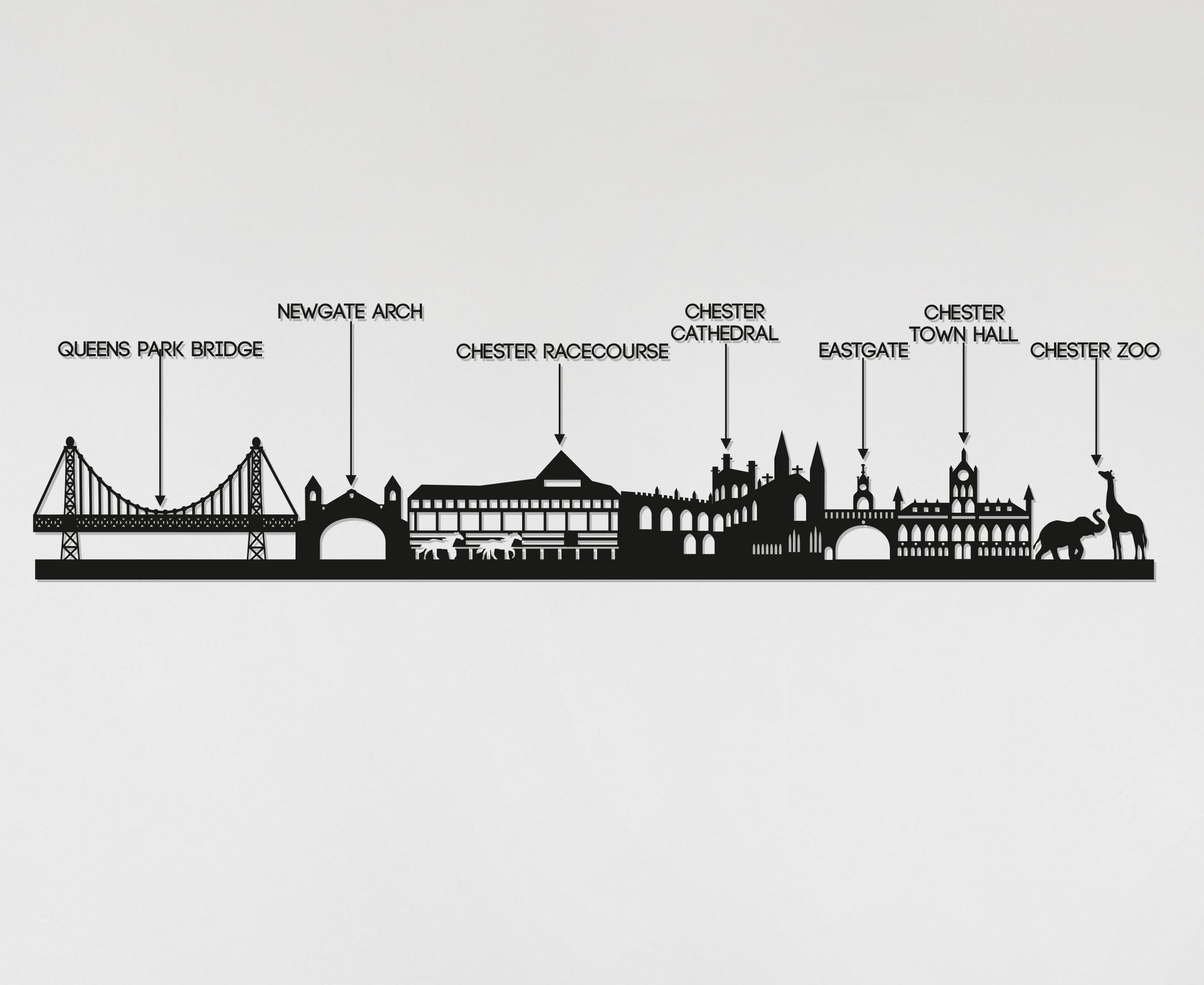 Chester Skyline - Chester Gift - Skyline Art - City Name