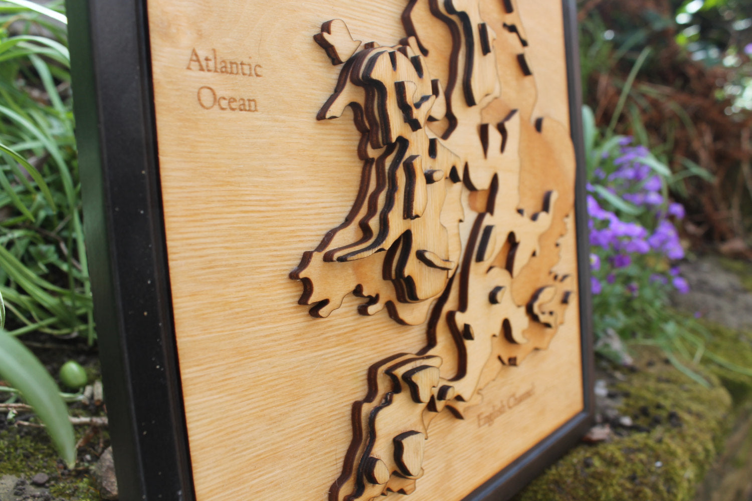 3D England and Wales Map - Wooden Topographical Map - England and Wales Map - Wooden map - Wall hanging