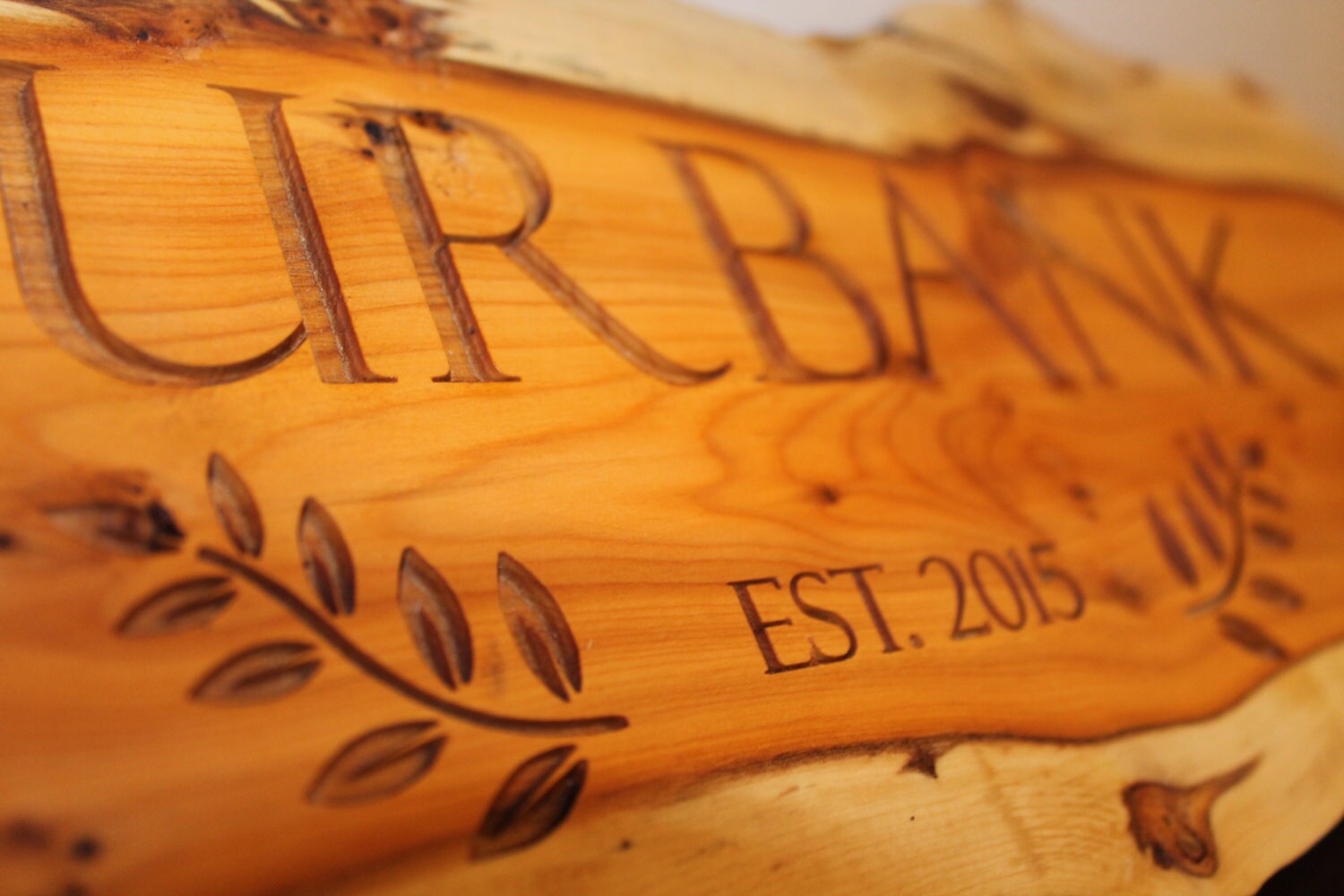 Engraved Wood as Wedding Gift - Fifth Wedding Anniversary