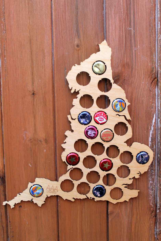 England Beer Cap Map Bottle Cap Map Collection Gift Art