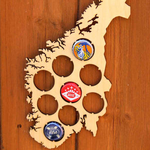 Norway Beer Cap Map Bottle Cap Map Collection Beer Gift
