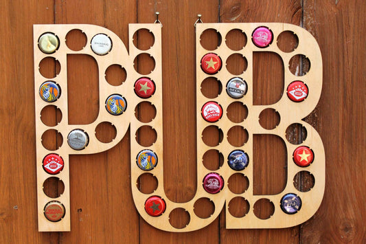 Pub Bottle Cap Collection Beer Cap Map Gift Art