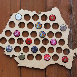 Romania Beer Cap Map Bottle Cap Map Collection Gift Art