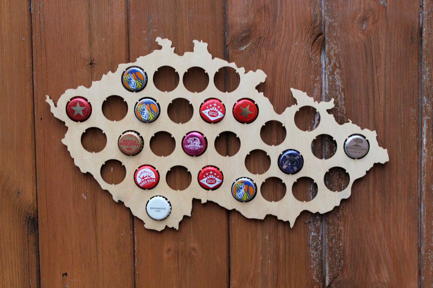 Czech Republic Beer Cap Map Bottle Cap Map Collection Gift Art