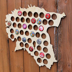 Estonia Beer Cap Map Bottle Cap Map Collection Gift Art