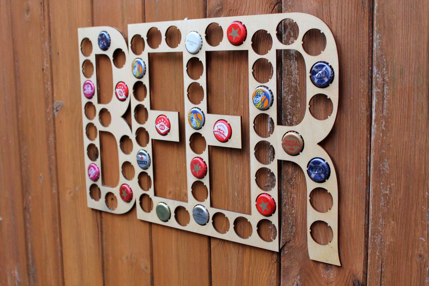 Beer Lettering Beer Cap Collection Beer Word Gift Art Letters