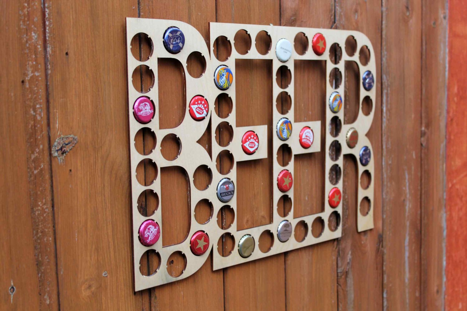 Beer Lettering Beer Cap Collection Beer Word Gift Art Letters