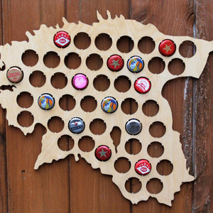 Estonia Beer Cap Map Bottle Cap Map Collection Gift Art