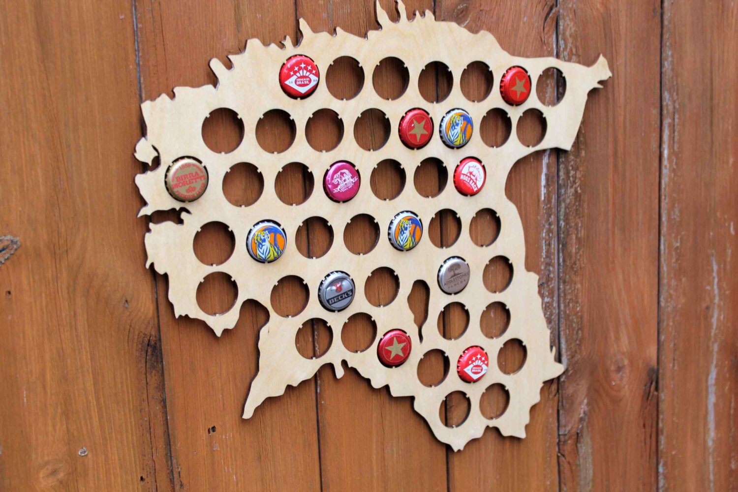 Estonia Beer Cap Map Bottle Cap Map Collection Gift Art