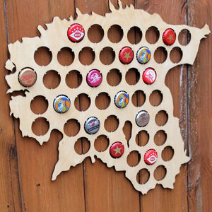 Estonia Beer Cap Map Bottle Cap Map Collection Gift Art