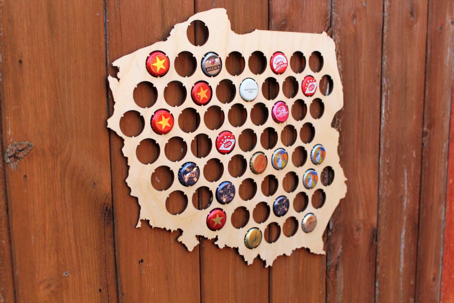 Poland Beer Cap Map Bottle Cap Map Collection