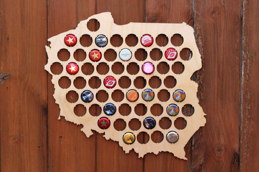 Poland Beer Cap Map Bottle Cap Map Collection