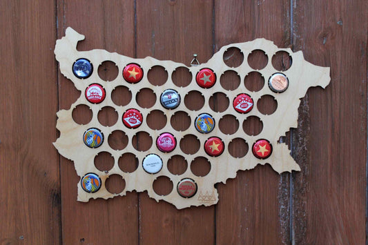 Bulgaria Beer Cap Map Bottle Cap Map Collection Gift Art