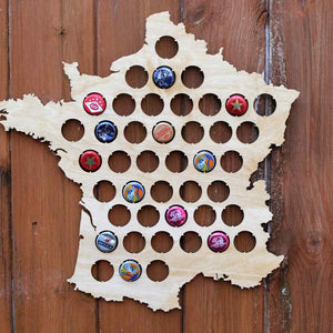 France Beer Cap Map Bottle Cap Map Collection Gift Art