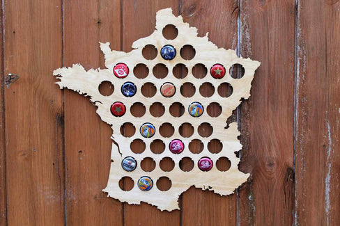 France Beer Cap Map Bottle Cap Map Collection Gift Art
