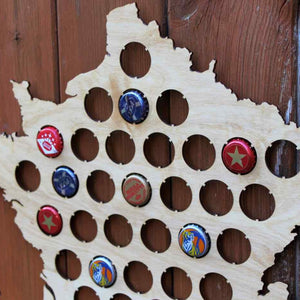France Beer Cap Map Bottle Cap Map Collection Gift Art