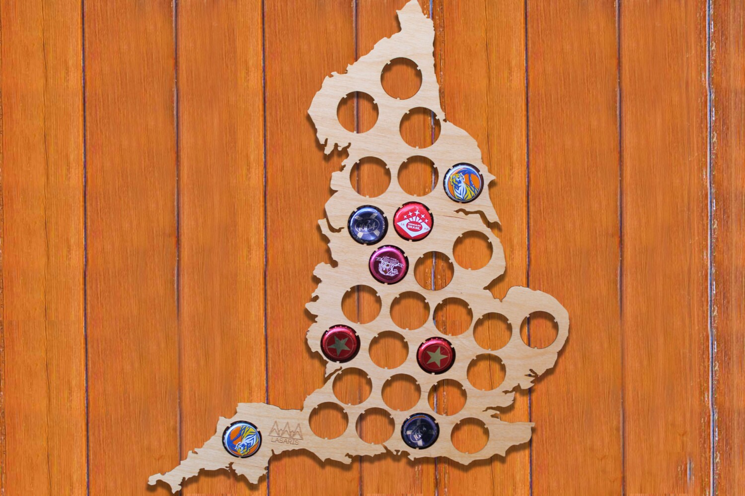 England Beer Cap Map Bottle Cap Map Collection Gift Art