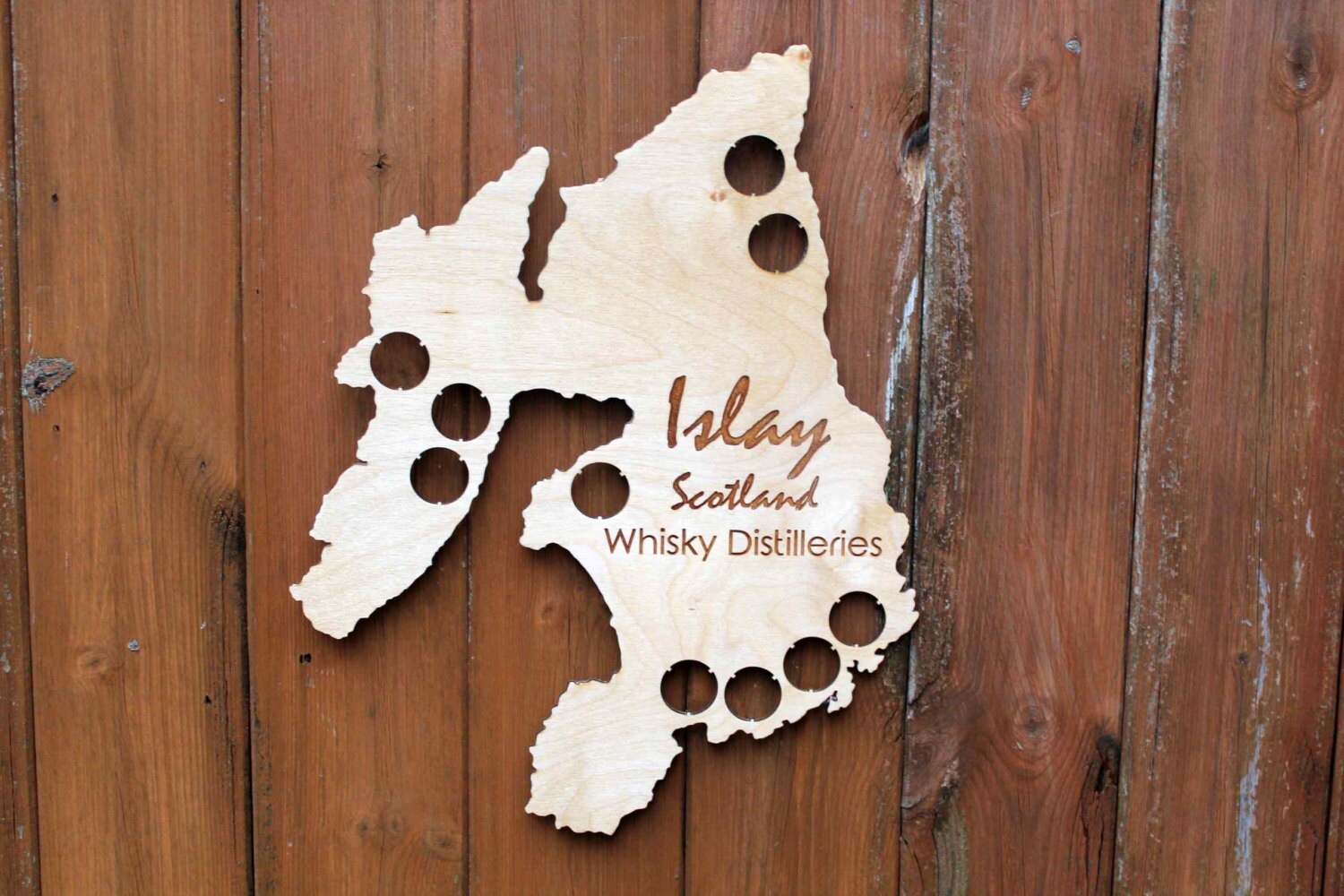 Islay Whisky Bottle Cap Map Collection Scotch Whiskey Gift Art