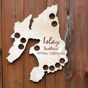 Islay Whisky Bottle Cap Map Collection Scotch Whiskey Gift Art