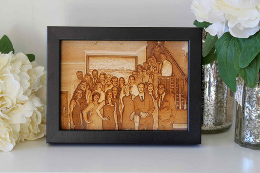 Custom Wood Photo Engraving - Personalised Photo Engraving