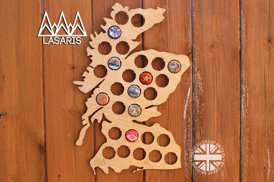 Scotland Beer Cap Map Bottle Cap Map Collection Gift Art Collector Wall Hanger