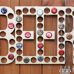 Beer Lettering Beer Cap Collection Beer Word Gift Art Letters