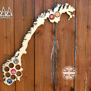 Norway Beer Cap Map Bottle Cap Map Collection Beer Gift