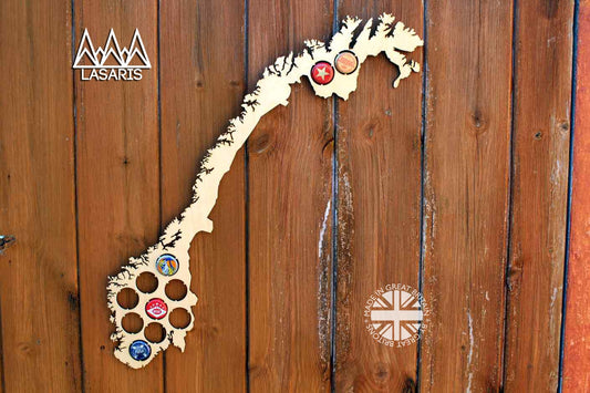 Norway Beer Cap Map Bottle Cap Map Collection Beer Gift